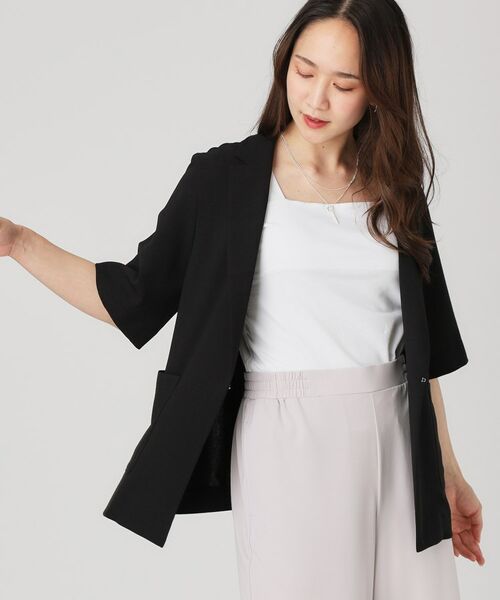 COUP DE CHANCE / クードシャンス テーラードジャケット | 【手洗い可/日本製】五分袖ジャケット | 詳細1