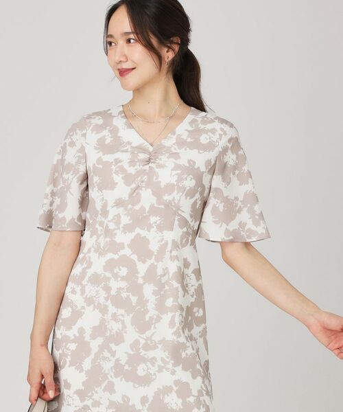 COUP DE CHANCE / クードシャンス ミニ丈・ひざ丈ワンピース | 【手洗い可/日本製】花柄ワンピース | 詳細1