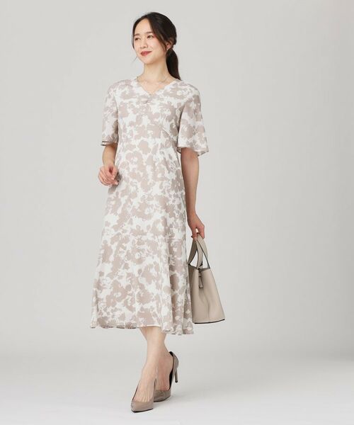 COUP DE CHANCE / クードシャンス ミニ丈・ひざ丈ワンピース | 【手洗い可/日本製】花柄ワンピース | 詳細3