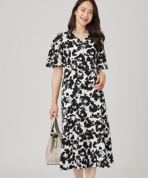 COUP DE CHANCE / クードシャンス ミニ丈・ひざ丈ワンピース | 【手洗い可/日本製】花柄ワンピース | 詳細5