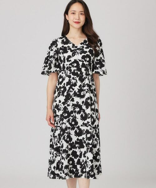 COUP DE CHANCE / クードシャンス ミニ丈・ひざ丈ワンピース | 【手洗い可/日本製】花柄ワンピース | 詳細9