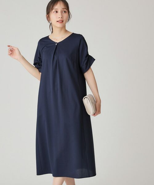 COUP DE CHANCE / クードシャンス ミニ丈・ひざ丈ワンピース | 【手洗い可／日本製】リラクシーワンピース | 詳細1