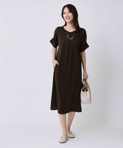 COUP DE CHANCE / クードシャンス ミニ丈・ひざ丈ワンピース | 【手洗い可／日本製】リラクシーワンピース | 詳細10
