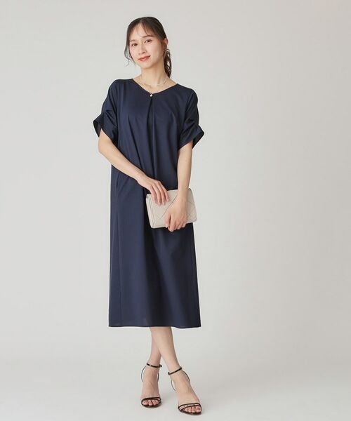 COUP DE CHANCE / クードシャンス ミニ丈・ひざ丈ワンピース | 【手洗い可／日本製】リラクシーワンピース | 詳細2