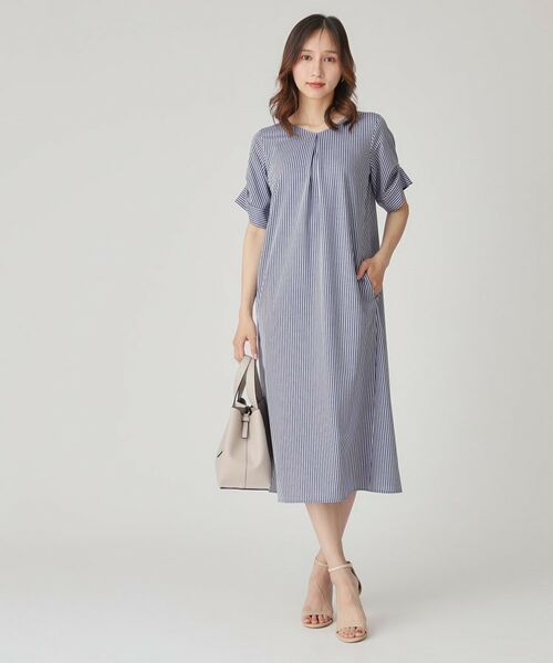 COUP DE CHANCE / クードシャンス ミニ丈・ひざ丈ワンピース | 【手洗い可／日本製】リラクシーワンピース | 詳細6