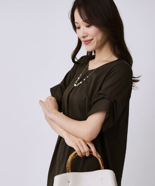 COUP DE CHANCE / クードシャンス ミニ丈・ひざ丈ワンピース | 【手洗い可／日本製】リラクシーワンピース | 詳細8