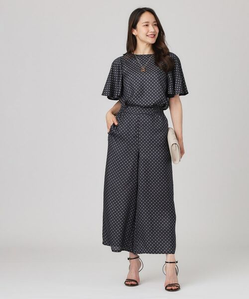 COUP DE CHANCE / クードシャンス ショート・ハーフ・半端丈パンツ | 【手洗い可／日本製】小紋柄ワイドパンツ | 詳細3