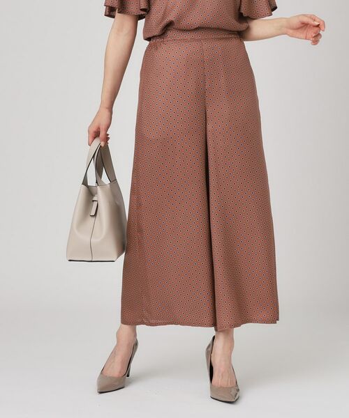 COUP DE CHANCE / クードシャンス ショート・ハーフ・半端丈パンツ | 【手洗い可／日本製】小紋柄ワイドパンツ | 詳細5