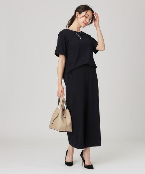 COUP DE CHANCE / クードシャンス ショート・ハーフ・半端丈パンツ | 【手洗い可／ウエストゴム】ジャージワイドパンツ | 詳細6