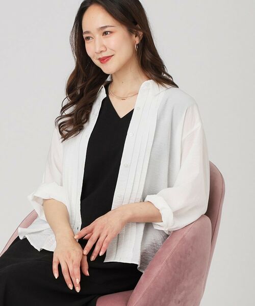 COUP DE CHANCE / クードシャンス シャツ・ブラウス | 【手洗い可】タックデザインブラウス | 詳細1