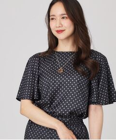 COUP DE CHANCE / クードシャンス シャツ・ブラウス | 【手洗い可／日本製】小紋柄フレアスリーブブラウス