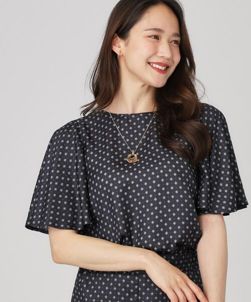 COUP DE CHANCE / クードシャンス シャツ・ブラウス | 【手洗い可／日本製】小紋柄フレアスリーブブラウス | 詳細1