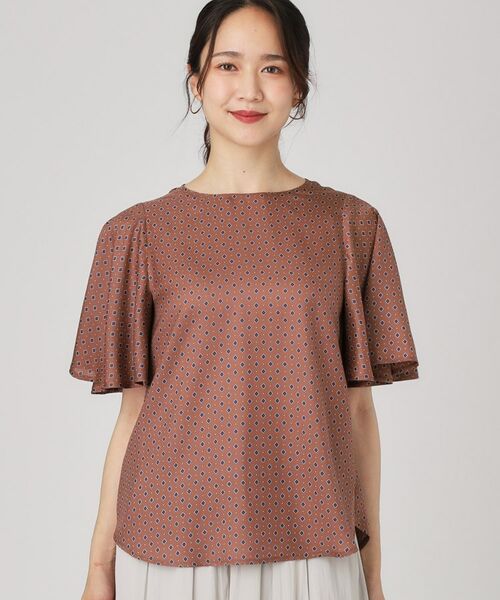 COUP DE CHANCE / クードシャンス シャツ・ブラウス | 【手洗い可／日本製】小紋柄フレアスリーブブラウス | 詳細10