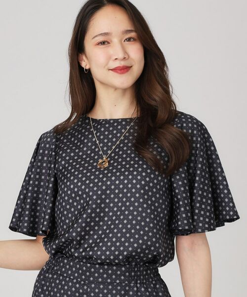 COUP DE CHANCE / クードシャンス シャツ・ブラウス | 【手洗い可／日本製】小紋柄フレアスリーブブラウス | 詳細2