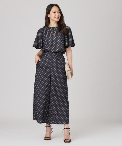 COUP DE CHANCE / クードシャンス シャツ・ブラウス | 【手洗い可／日本製】小紋柄フレアスリーブブラウス | 詳細3