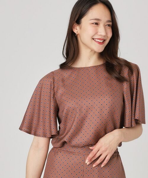 COUP DE CHANCE / クードシャンス シャツ・ブラウス | 【手洗い可／日本製】小紋柄フレアスリーブブラウス | 詳細5