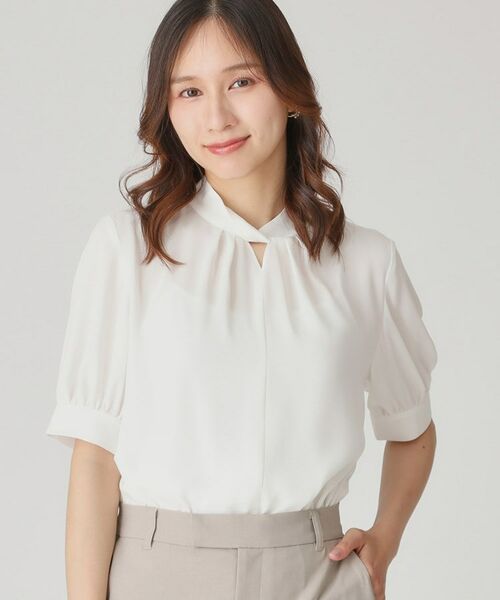 COUP DE CHANCE / クードシャンス シャツ・ブラウス | 【手洗い可／日本製】パフスリーブブラウス | 詳細1