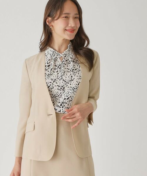 COUP DE CHANCE / クードシャンス ノーカラージャケット | 【手洗い可/通勤】ノーカラージャケット | 詳細1