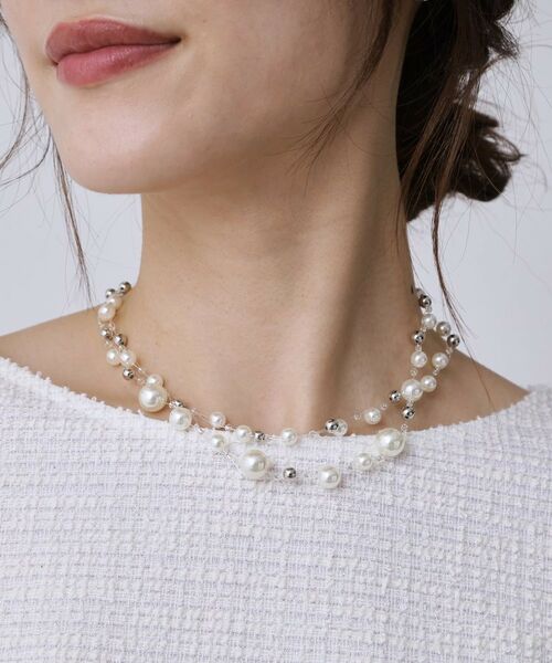COUP DE CHANCE / クードシャンス ネックレス・ペンダント・チョーカー | フローボール／ショートネックレス／パール調ネックレス／軽量 | 詳細4