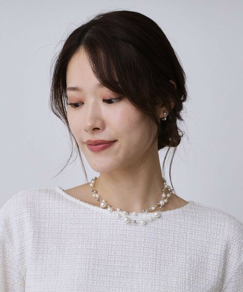 COUP DE CHANCE / クードシャンス ネックレス・ペンダント・チョーカー | フローボール／ショートネックレス／パール調ネックレス／軽量 | 詳細5