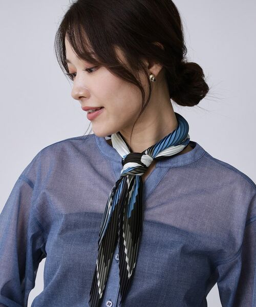 COUP DE CHANCE / クードシャンス バンダナ・スカーフ | ジオメトリックプリーツ／ミニスカーフ | 詳細4