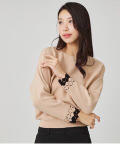 COUP DE CHANCE / クードシャンス ニット・セーター | 【手洗い可】袖透かし柄ニットトップス