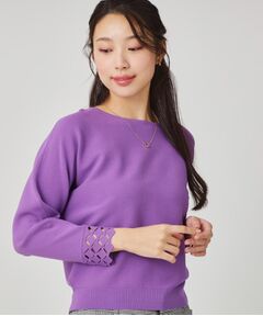 COUP DE CHANCE / クードシャンス ニット・セーター | 【手洗い可】袖透かし柄ニットトップス