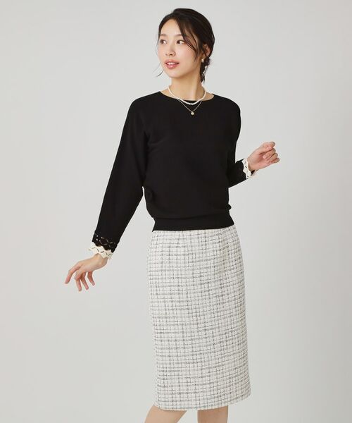 COUP DE CHANCE / クードシャンス ニット・セーター | 【手洗い可】袖透かし柄ニットトップス | 詳細2