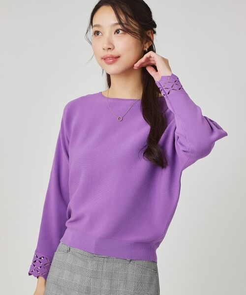 COUP DE CHANCE / クードシャンス ニット・セーター | 【手洗い可】袖透かし柄ニットトップス | 詳細5