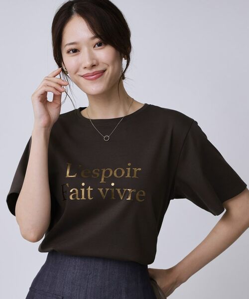 COUP DE CHANCE / クードシャンス Tシャツ | 【手洗い可／日本製／箔プリント】ロゴTシャツ | 詳細5