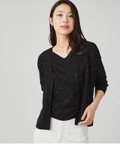 COUP DE CHANCE / クードシャンス カーディガン・ボレロ | 【手洗い可】スパンコール入ニットカーディガン