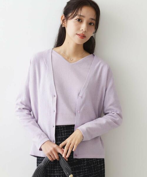 COUP DE CHANCE / クードシャンス カーディガン・ボレロ | 【手洗い可】スパンコール入ニットカーディガン | 詳細15