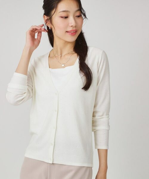 COUP DE CHANCE / クードシャンス カーディガン・ボレロ | 【手洗い可】スパンコール入ニットカーディガン | 詳細2