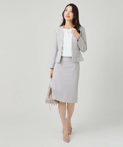 COUP DE CHANCE / クードシャンス ノーカラージャケット | 【手洗い可/日本製/スーツ可】拘りシルエットのカラーレスジャケット | 詳細10