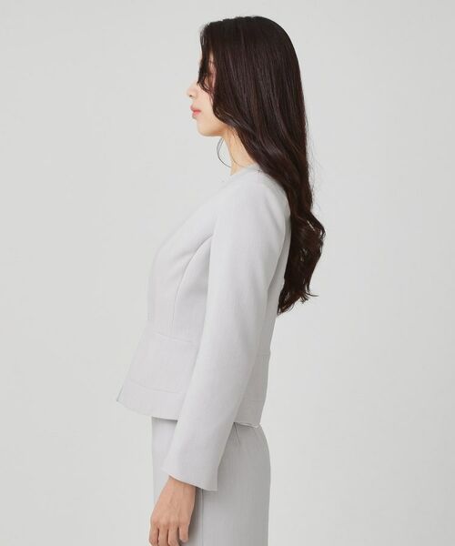 COUP DE CHANCE / クードシャンス ノーカラージャケット | 【手洗い可/日本製/スーツ可】拘りシルエットのカラーレスジャケット | 詳細14
