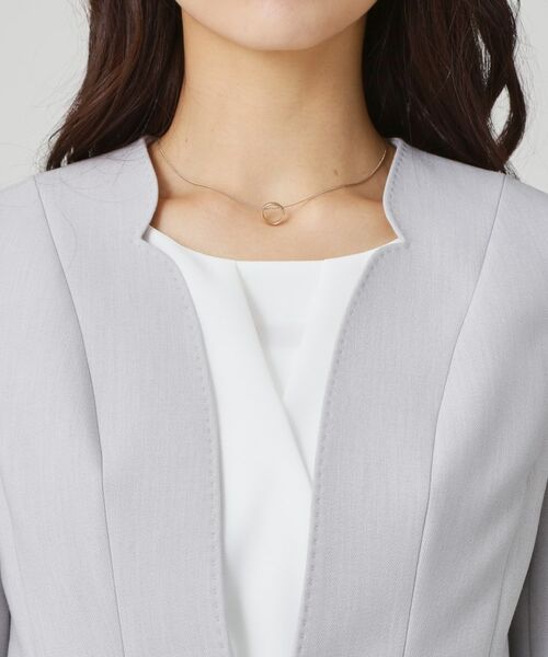 COUP DE CHANCE / クードシャンス ノーカラージャケット | 【手洗い可/日本製/スーツ可】拘りシルエットのカラーレスジャケット | 詳細16