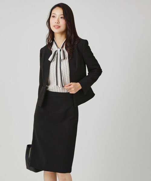 COUP DE CHANCE / クードシャンス ノーカラージャケット | 【手洗い可/日本製/スーツ可】拘りシルエットのカラーレスジャケット | 詳細2