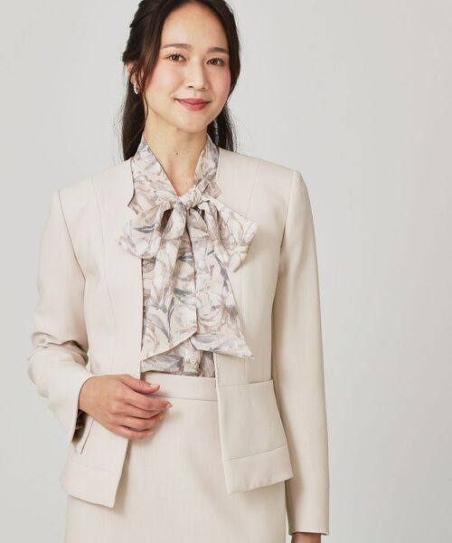 COUP DE CHANCE / クードシャンス ノーカラージャケット | 【手洗い可/日本製/スーツ可】拘りシルエットのカラーレスジャケット | 詳細5