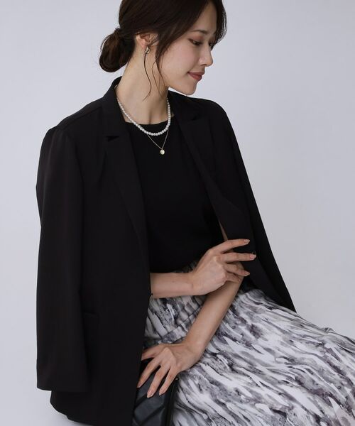 COUP DE CHANCE / クードシャンス テーラードジャケット | 【手洗い可/日本製】テーラードジャケット(ブラック(019))