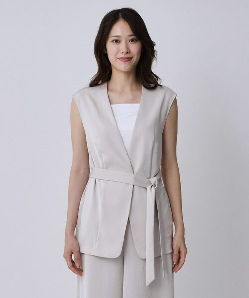 COUP DE CHANCE / クードシャンス ベスト | 【手洗い可/日本製】カラーレスジレ | 詳細13