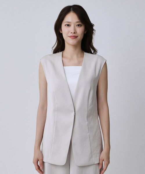 COUP DE CHANCE / クードシャンス ベスト | 【手洗い可/日本製】カラーレスジレ | 詳細28