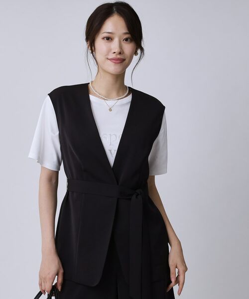 COUP DE CHANCE / クードシャンス ベスト | 【手洗い可/日本製】カラーレスジレ | 詳細5