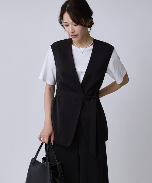 COUP DE CHANCE / クードシャンス ベスト | 【手洗い可/日本製】カラーレスジレ | 詳細6