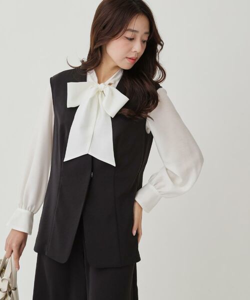 COUP DE CHANCE / クードシャンス ベスト | 【手洗い可/日本製】カラーレスジレ | 詳細7