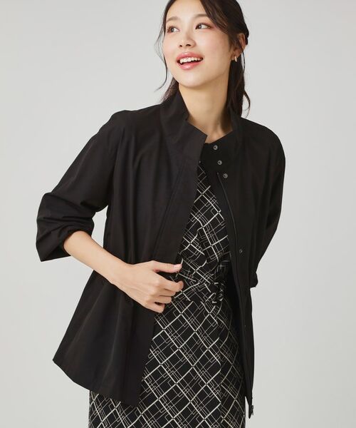 COUP DE CHANCE / クードシャンス レザーブルゾン・ジャケット | 【手洗い可/裏地なし/ウエスト絞り可】スタンド衿ブルゾン | 詳細1