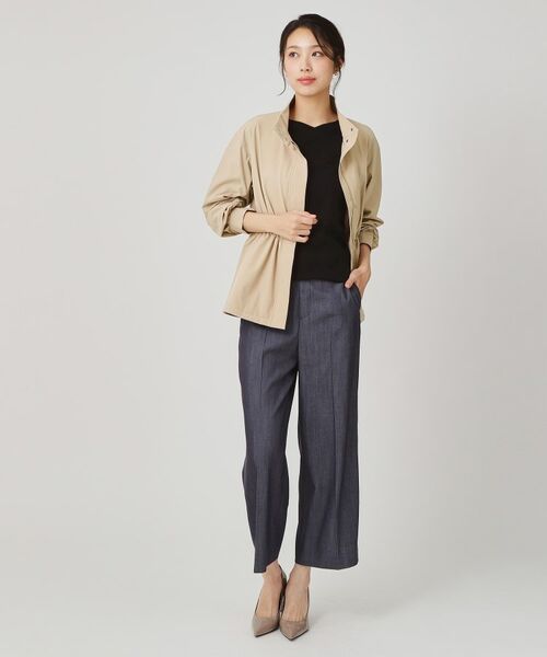 COUP DE CHANCE / クードシャンス レザーブルゾン・ジャケット | 【手洗い可/裏地なし/ウエスト絞り可】スタンド衿ブルゾン | 詳細7