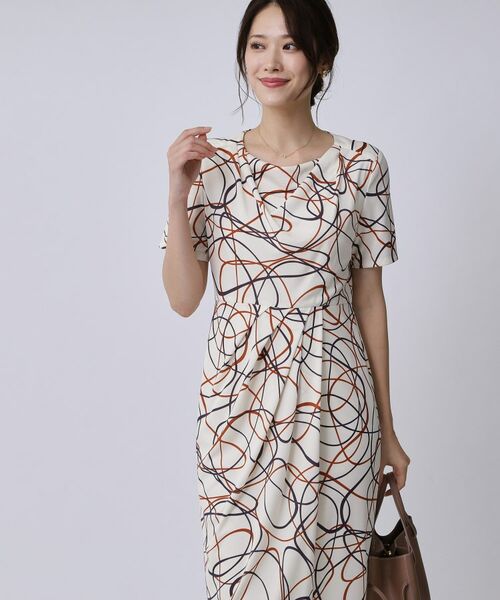 COUP DE CHANCE / クードシャンス ミニ丈・ひざ丈ワンピース | 【手洗い可／日本製】ジャージ素材タイトワンピース | 詳細1