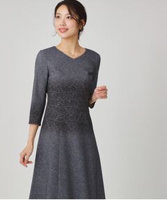 COUP DE CHANCE / クードシャンス ミニ丈・ひざ丈ワンピース | 【手洗い可／日本製】レース柄プリントワンピース