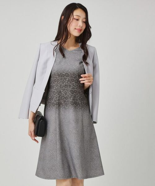 COUP DE CHANCE / クードシャンス ミニ丈・ひざ丈ワンピース | 【手洗い可／日本製】レース柄プリントワンピース | 詳細10