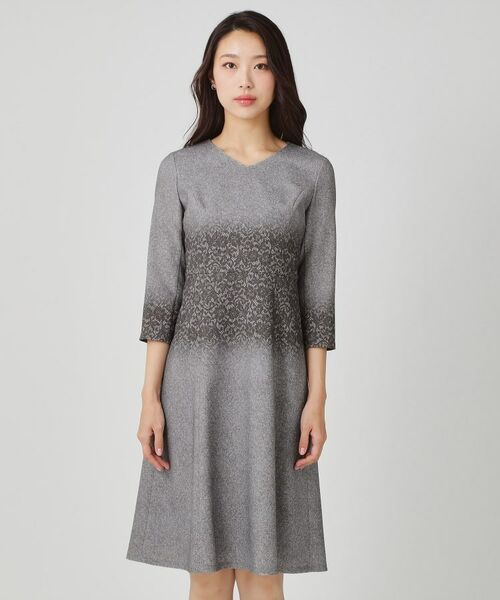 COUP DE CHANCE / クードシャンス ミニ丈・ひざ丈ワンピース | 【手洗い可／日本製】レース柄プリントワンピース | 詳細13